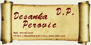 Desanka Perović vizit kartica